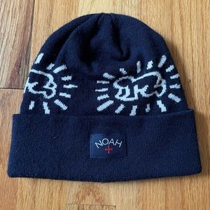 Noah x Keith Haring Collaboration Beanie Fall/Winter 2021 Navy Blue OS